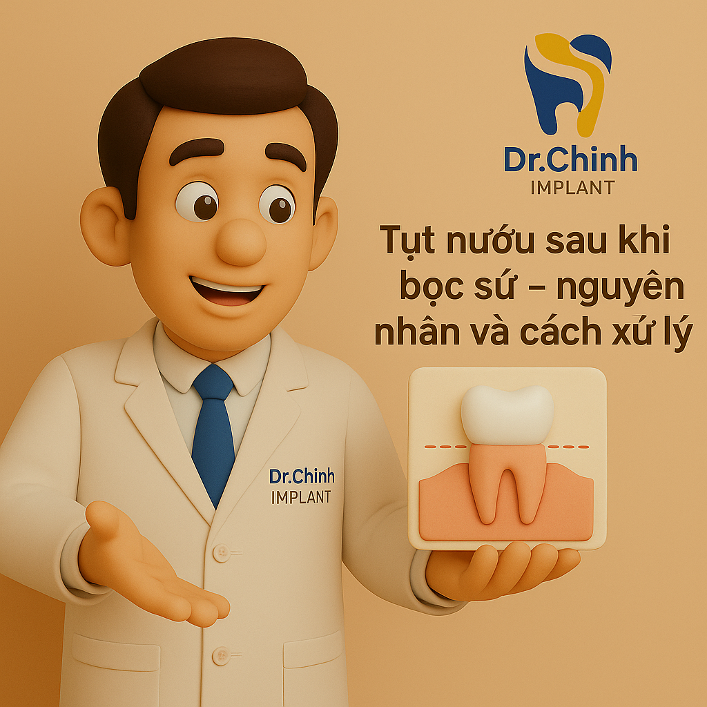 Tụt nướu sau khi bọc sứ – nguyên nhân và cách xử lý